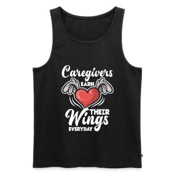 Pflegekraft - Männer Premium Bio Tank Top - Schwarz - Vorne - Michal (187cm)