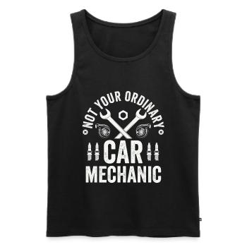 Mécanicien automobile - Débardeur bio Premium Homme - noir - Devant - Michal (187cm)