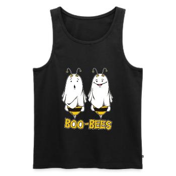Boo Bees Halloween Bees - Men's Premium Organic Tank Top - black - Front - AI Model Male 178 light (178cm)