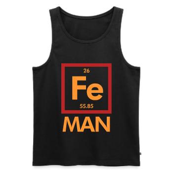 Éléments de nerd de la science - Débardeur bio Premium Homme - noir - Devant - AI Model Male 178 light (178cm)