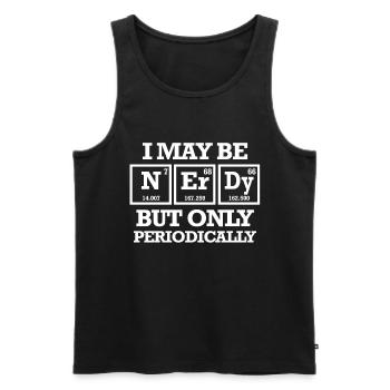 Cadeau de nerd scientifique - Débardeur bio Premium Homme - noir - Devant - AI Model Male 178 light (178cm)