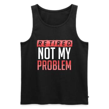 Pension Rente Ruhestand - Männer Premium Bio Tank Top - Schwarz - Vorne - AI Model Male 178 light (178cm)