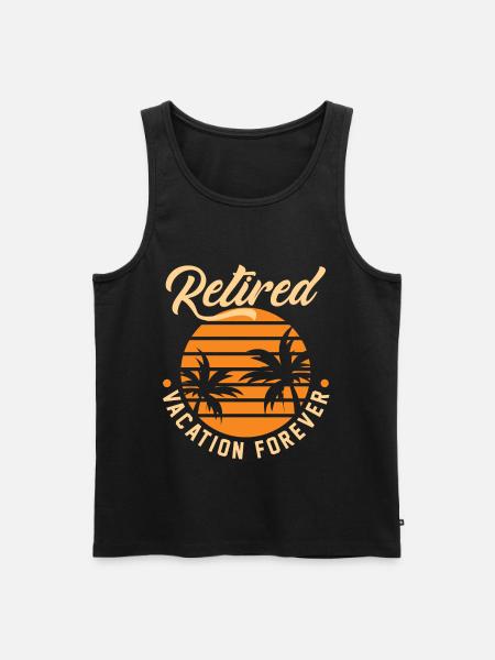 Pension Urlaub Rentner - Männer Premium Bio Tank Top - Schwarz