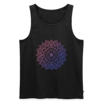 Mandala - Männer Premium Bio Tank Top - Schwarz - Vorne - Michal (187cm)