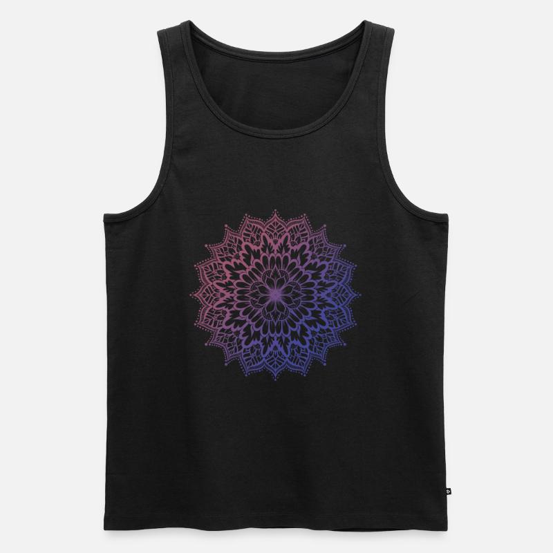 Mandala - Männer Premium Bio Tank Top - Schwarz
