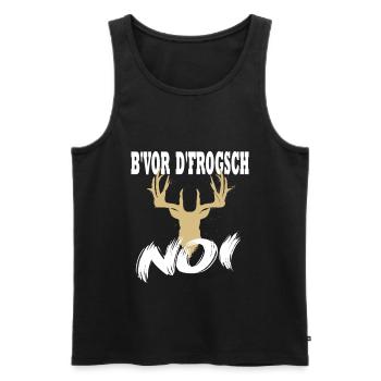 Schwäbisch Schwaben Schwäbischer Dialekt Geschenk - Männer Premium Bio Tank Top - Schwarz - Vorne - Michal (187cm)