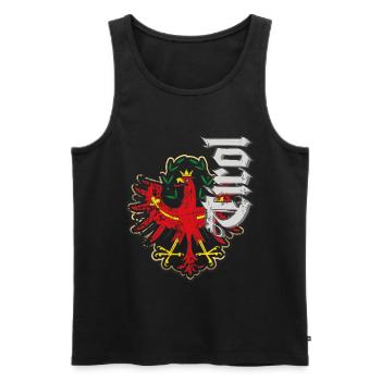 Tirol Tiroler Adler Wappen Retro Vintage Bua Madl - Männer Premium Bio Tank Top - Schwarz - Vorne - Michal (187cm)