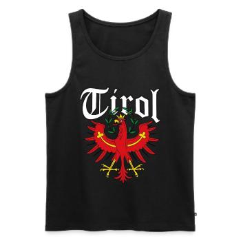 Tirol Tiroler Adler Wappen - Männer Premium Bio Tank Top - Schwarz - Vorne - AI Model Male 178 light (178cm)