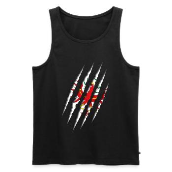 Tirol Tiroler Adler Kratzspuren Wappen Krallen - Männer Premium Bio Tank Top - Schwarz - Vorne - Michal (187cm)