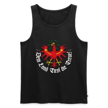 Dem Land Tirol die Treue Spruch Tiroler Adler - Männer Premium Bio Tank Top - Schwarz - Vorne - AI Model Male 178 light (178cm)