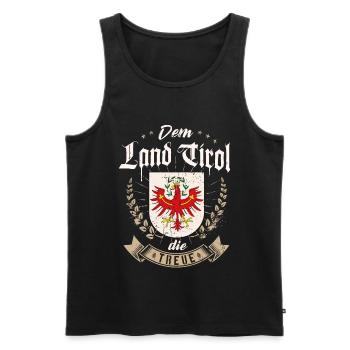 Dem Land Tirol die Treue Bekleidung Tiroler Adler - Männer Premium Bio Tank Top - Schwarz - Vorne - AI Model Male 178 light (178cm)