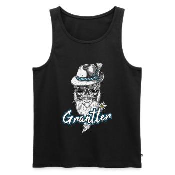 Grantler Grantln Bayern Tracht Grantla - Männer Premium Bio Tank Top - Schwarz - Vorne - Michal (187cm)