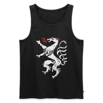 Steiermark Panther Wappen Retro - Männer Premium Bio Tank Top - Schwarz - Vorne - Michal (187cm)