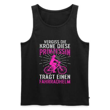 Krone Prinzessin Fahrradhelm Frauen Königin Krone - Männer Premium Bio Tank Top - Schwarz - Vorne - Michal (187cm)