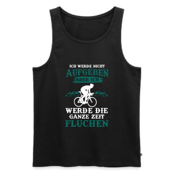 Fahrrad Fahrrad Tour Aufgeben Fluchen Geschenk - Männer Premium Bio Tank Top - Schwarz - Vorne - Michal (187cm)