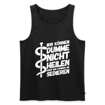 Apotheker Apotheke Pharmazeut - Männer Premium Bio Tank Top - Schwarz - Vorne - Michal (187cm)