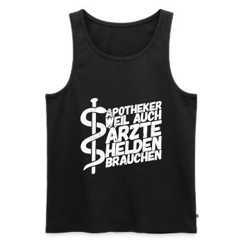 Apotheker Apotheke Pharmazeut - Männer Premium Bio Tank Top - Schwarz - Vorne - Michal (187cm)