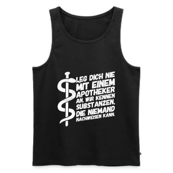 Apotheker Apotheke Pharmazeut - Männer Premium Bio Tank Top - Schwarz - Vorne - Michal (187cm)