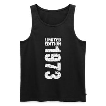 1973 Limited Edition - Männer Premium Bio Tank Top - Schwarz - Vorne - Michal (187cm)