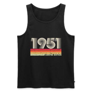 1951 Limited Edition Rétro Vintage - Débardeur bio Premium Homme - noir - Devant - Michal (187cm)