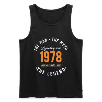 Legendary since 1978 The Man The Myth - Débardeur bio Premium Homme - noir - Devant - Michal (187cm)