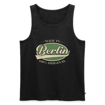 Made In Berlin - Männer Premium Bio Tank Top - Schwarz - Vorne - Michal (187cm)