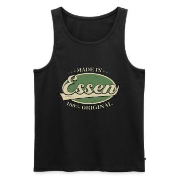 Made In Essen - Männer Premium Bio Tank Top - Schwarz - Vorne - Michal (187cm)