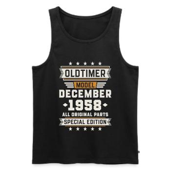 Oldtimer December 1958 Geburtstag Geschenk - Männer Premium Bio Tank Top - Schwarz - Vorne - AI Model Male 178 light (178cm)