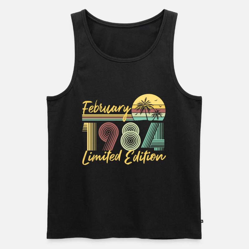 February 1984 Limited Edition - Männer Premium Bio Tank Top - Schwarz