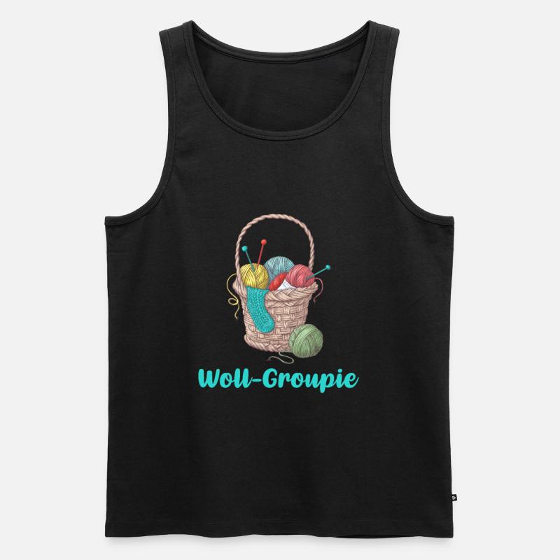 Stricken - Männer Premium Bio Tank Top - Schwarz
