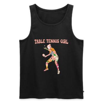 Table Tennis Ping Pong - Men's Premium Organic Tank Top - black - Front - Michal (187cm)