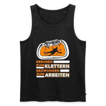 Klettern Bergsport Kletterer - Männer Premium Bio Tank Top - Schwarz - Vorne - Michal (187cm)