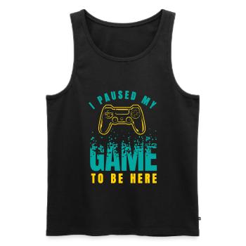 Gamer Gaming Video Games Videospiele - Männer Premium Bio Tank Top - Schwarz - Vorne - AI Model Male 178 light (178cm)