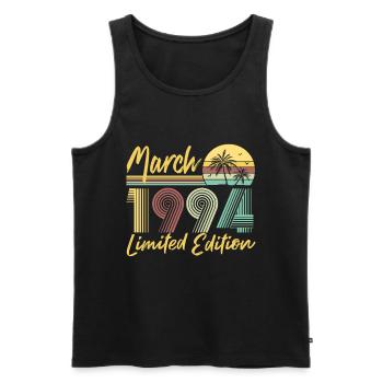 Mars 1994 Édition limitée - Débardeur bio Premium Homme - noir - Devant - Michal (187cm)