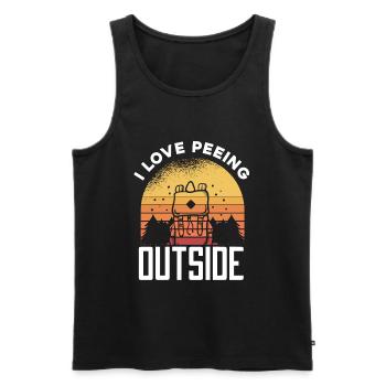 Camping Camping Campsite Camping - Men's Premium Organic Tank Top - black - Front - AI Model Male 178 light (178cm)