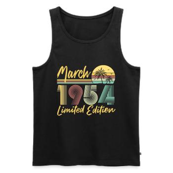 March 1954 Limited Edition - Männer Premium Bio Tank Top - Schwarz - Vorne - AI Model Male 178 light (178cm)
