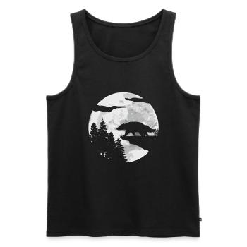 Honigdachs - Männer Premium Bio Tank Top - Schwarz - Vorne - Michal (187cm)