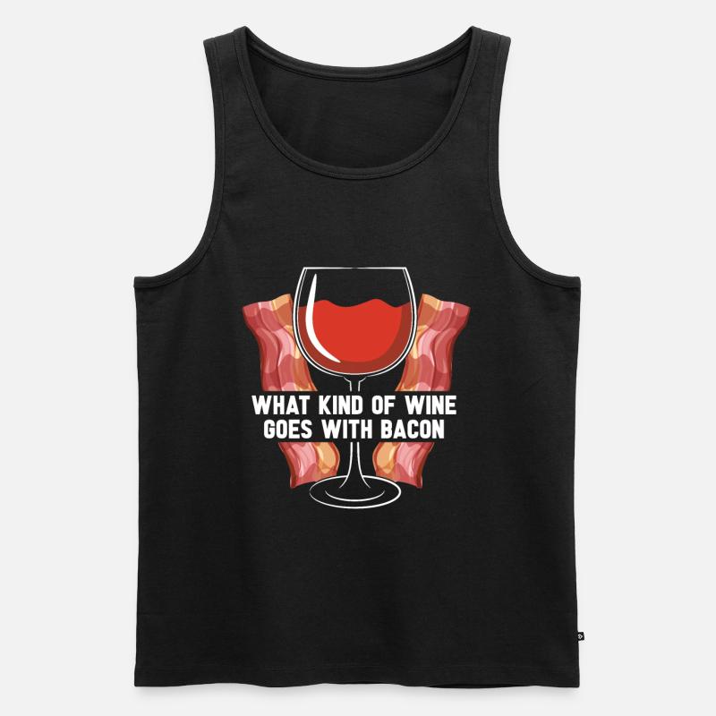 Bacon Speck Frühstück - Männer Premium Bio Tank Top - Schwarz