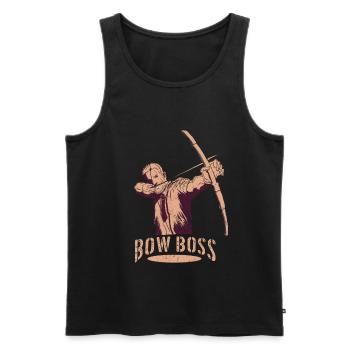 Bogenschütze Bogensport Pfeil Bogen Bogenschießen - Männer Premium Bio Tank Top - Schwarz - Vorne - Michal (187cm)