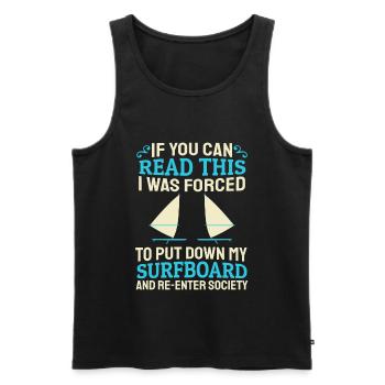 Windsurfing Windsurfen - Men's Premium Organic Tank Top - black - Front - AI Model Male 178 light (178cm)