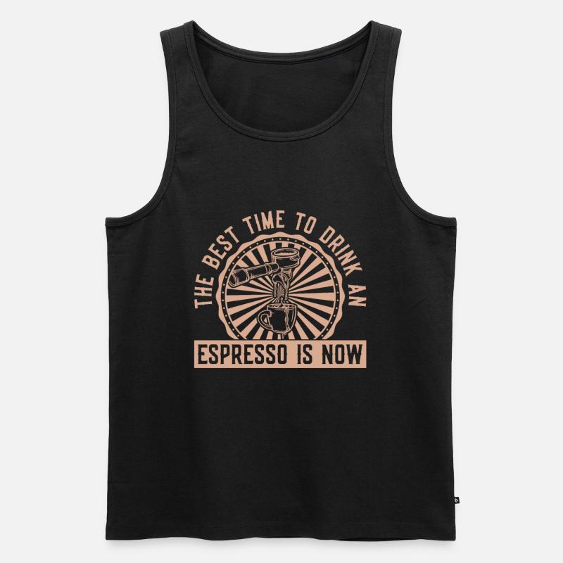 Espresso Kaffee - Männer Premium Bio Tank Top - Schwarz
