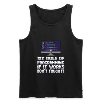 Programmer Coder Software Developer - Men's Premium Organic Tank Top - black - Front - Michal (187cm)
