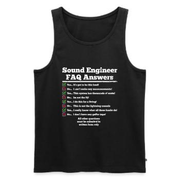Tontechniker Sound Audio Engineer - Männer Premium Bio Tank Top - Schwarz - Vorne - AI Model Male 178 light (178cm)
