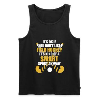 Feldhockey - Männer Premium Bio Tank Top - Schwarz - Vorne - Michal (187cm)