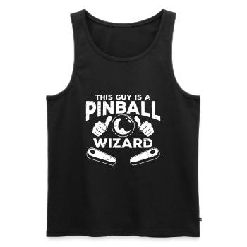 Retro Pinball Flipper Vintage Arcade Gaming - Débardeur bio Premium Homme - noir - Devant - Michal (187cm)