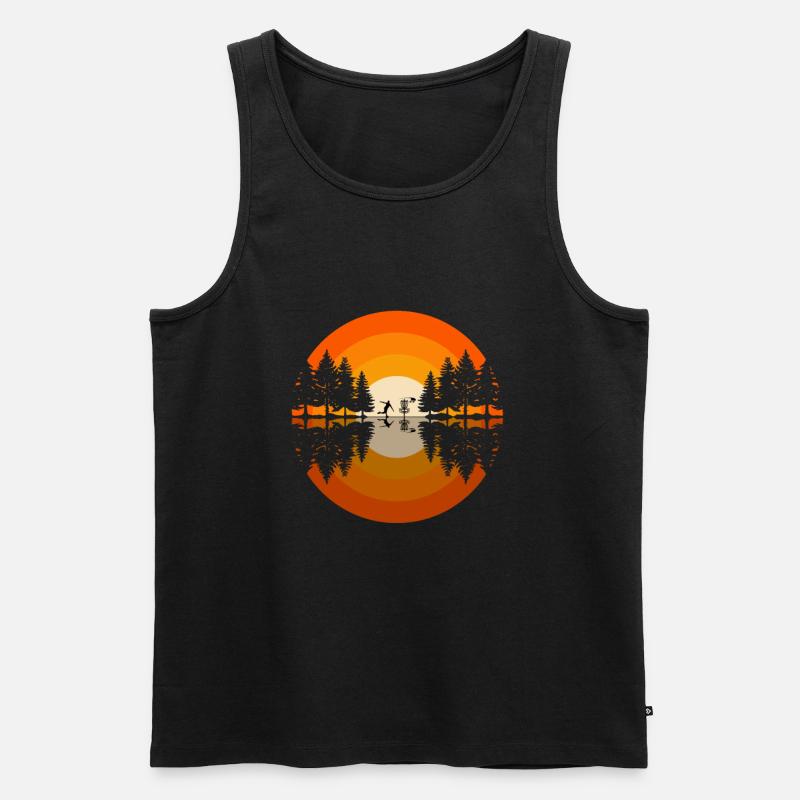 Frisbee Golf - Männer Premium Bio Tank Top - Schwarz