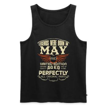 Legends Were Born In May 1983 Birthday - Männer Premium Bio Tank Top - Schwarz - Vorne - Michal (187cm)