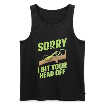 Gottesanbeterin - Männer Premium Bio Tank Top - Schwarz - Vorne - AI Model Male 178 light (178cm)