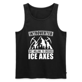 Eisklettern Bergsteigen Klettern Bergsteiger - Männer Premium Bio Tank Top - Schwarz - Vorne - AI Model Male 178 light (178cm)