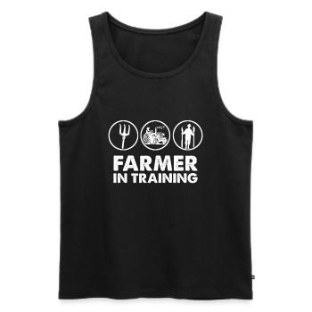Farmer Farmer Agriculture - Men's Premium Organic Tank Top - black - Front - Michal (187cm)